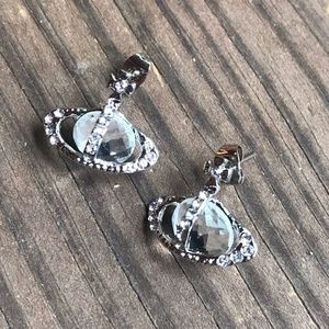 Vivienne Westwood Clear 3D Crystal Orb Earrings